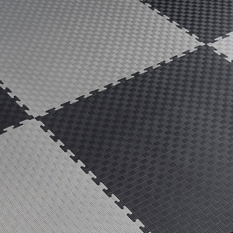 40mm 1m x 1m Interlocking Jigsaw Dojo Mat - Black / Grey