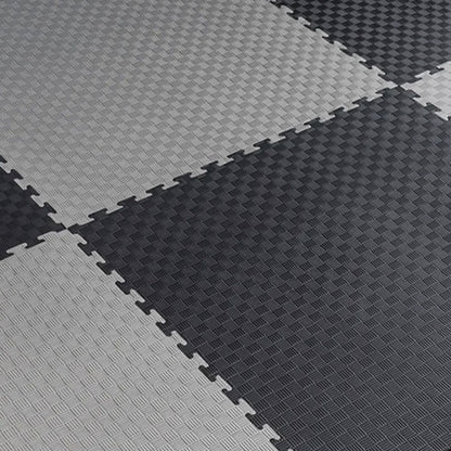 40mm 1m x 1m Interlocking Jigsaw Dojo Mat - Black / Grey